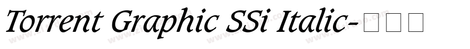 Torrent Graphic SSi Italic字体转换